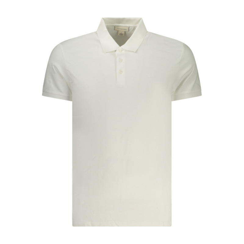 CALVIN KLEIN MEN'S SHORT-SLEEVE POLO SHIRT WHITE