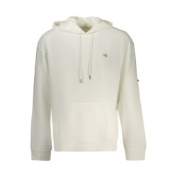 Sweat-shirt zippé blanc pour homme Calvin Klein