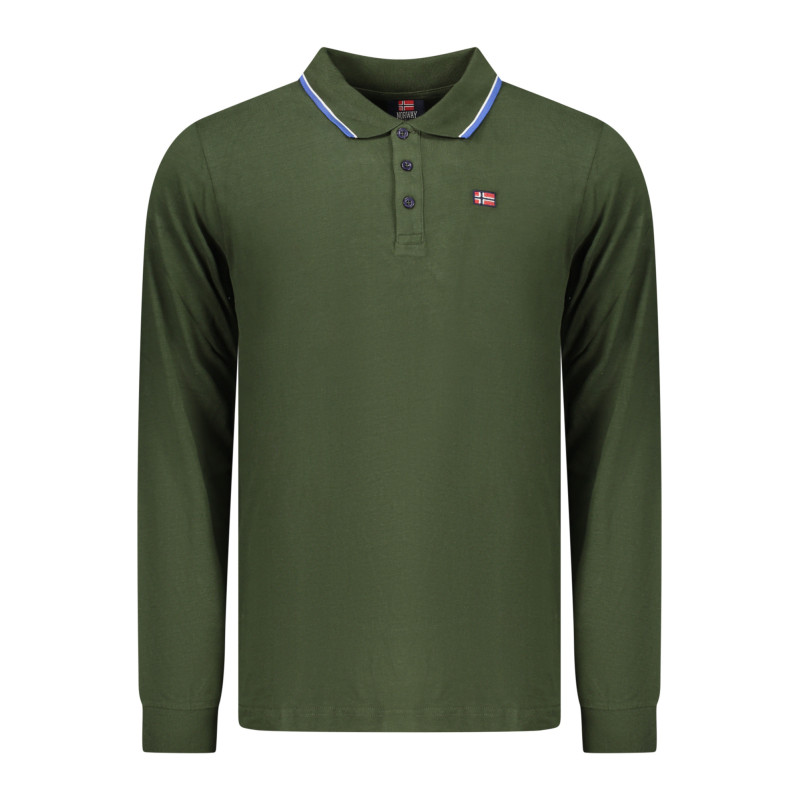 NORWEGEN 1963 HERREN LANGÄRMLIGES POLOSHIRT, GRÜN