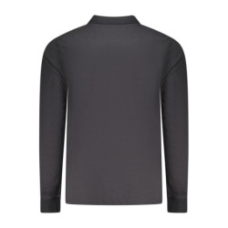 Polo de manga larga para hombre, modelo Noruega 1963, color negro.