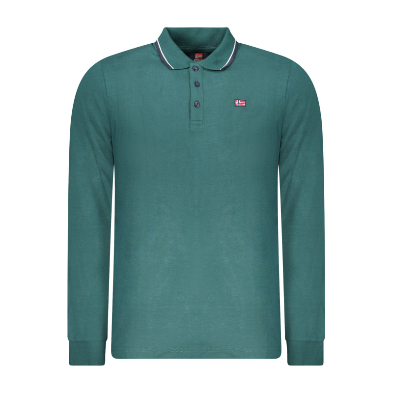 NORWAY 1963 POLO MANICHE LUNGHE UOMO VERDE