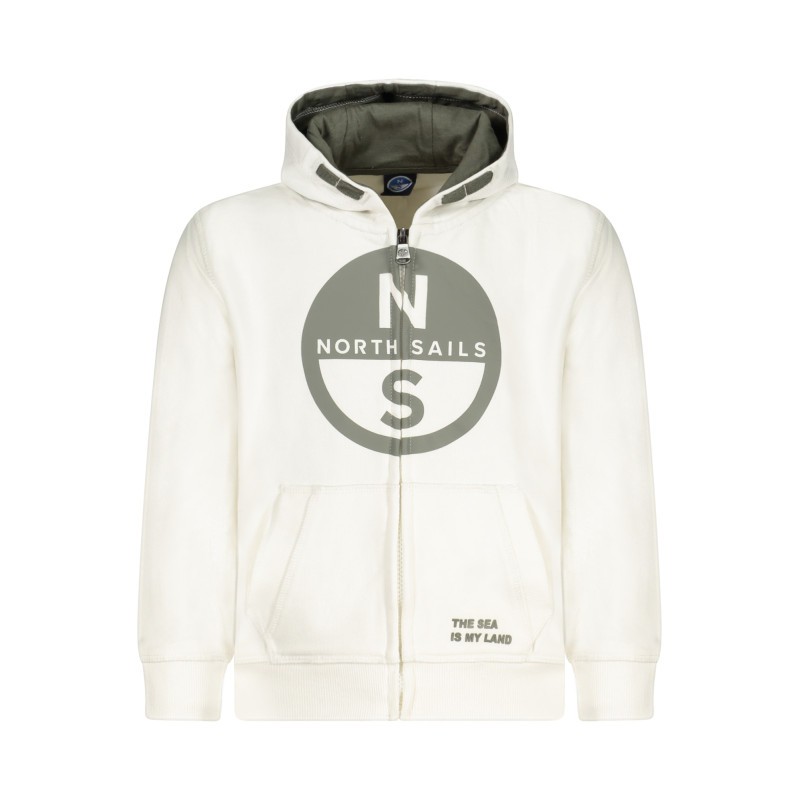NORTH SAILS KINDER WEISSES SWEATSHIRT MIT REISSVERSCHLUSS