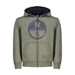 NORTH SAILS CHILDREN'S GREEN ZIP-UP SWEATSHIRT