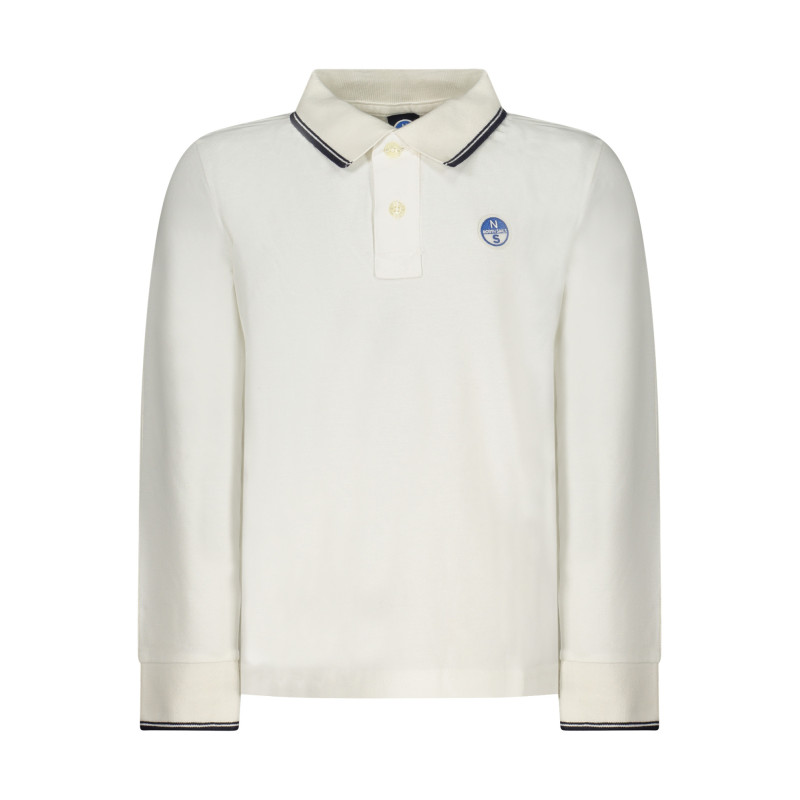 NORTH SAILS POLO MANICHE LUNGHE BAMBINO BIANCO