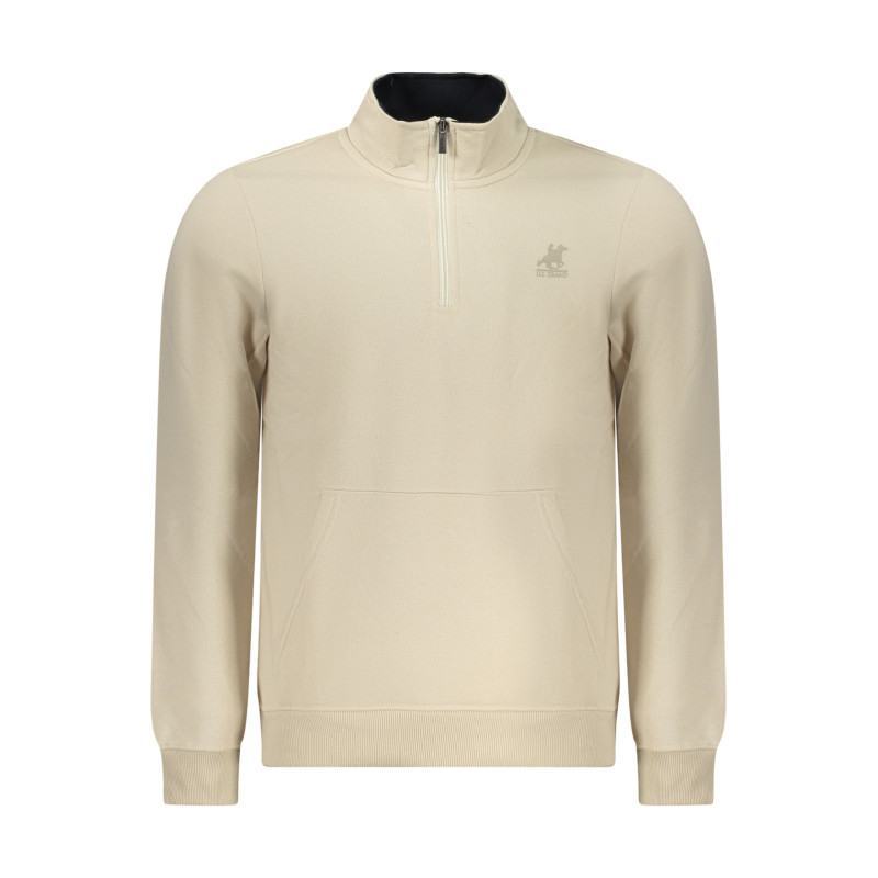 SWEAT-SHIRT BEIGE À FERMETURE ÉCLAIR POUR HOMME US GRAND