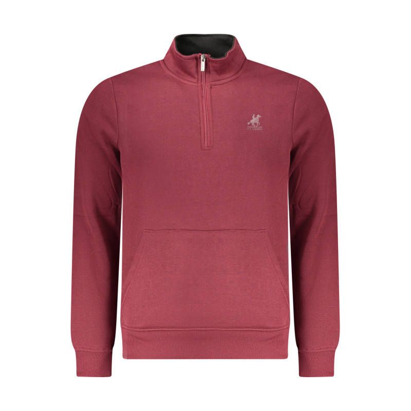 SWEAT-SHIRT ROUGE À FERMETURE ÉCLAIR POUR HOMME US GRAND