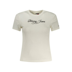 TOMMY HILFIGER DAMEN-T-SHIRT MIT KURZEN ÄRMELN, WEISS
