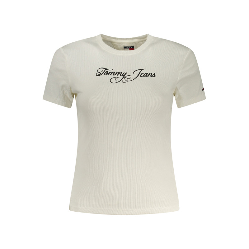 TOMMY HILFIGER DAMEN-T-SHIRT MIT KURZEN ÄRMELN, WEISS