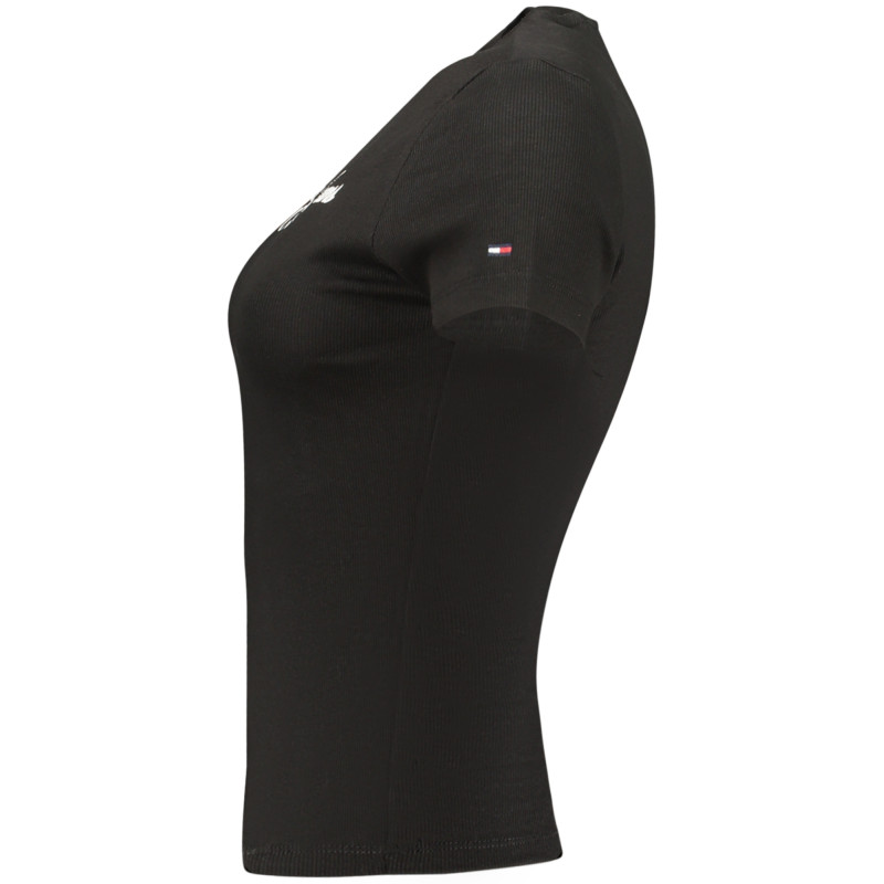 TOMMY HILFIGER T-SHIRT MANICHE CORTE DONNA NERO