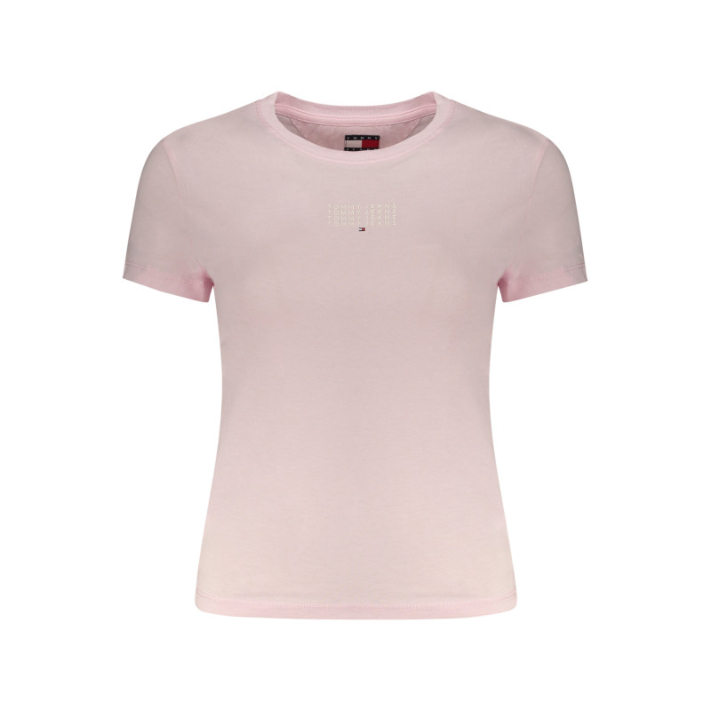 TOMMY HILFIGER T-SHIRT MANICHE CORTE DONNA ROSA