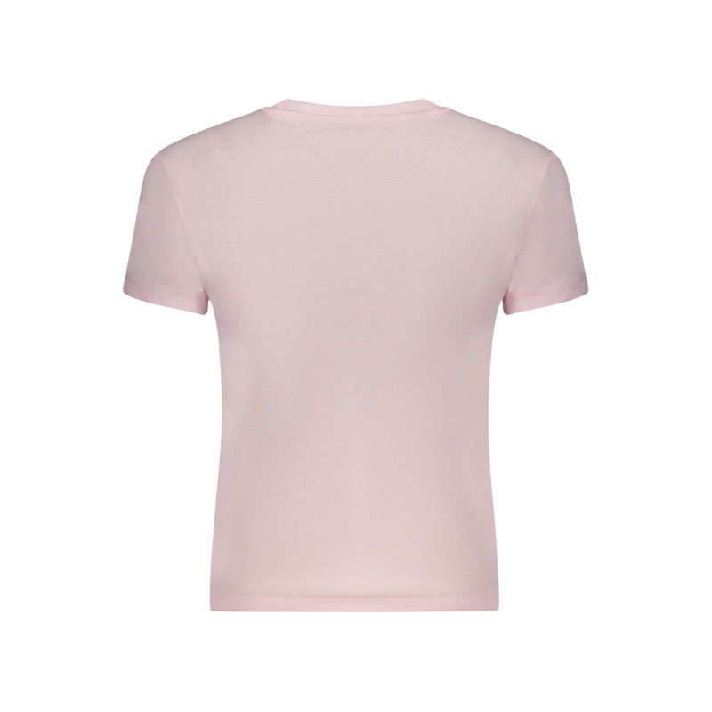 TOMMY HILFIGER T-SHIRT MANICHE CORTE DONNA ROSA