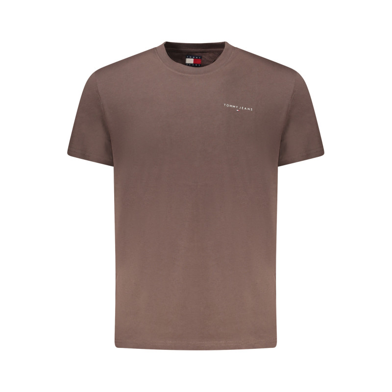TOMMY HILFIGER MEN'S SHORT-SLEEVE T-SHIRT BROWN
