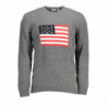 PULL POLO HOMME GRIS US