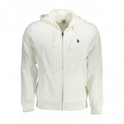 US HERREN POLO SWEATSHIRT MIT REISSVERSCHLUSS WEIß
