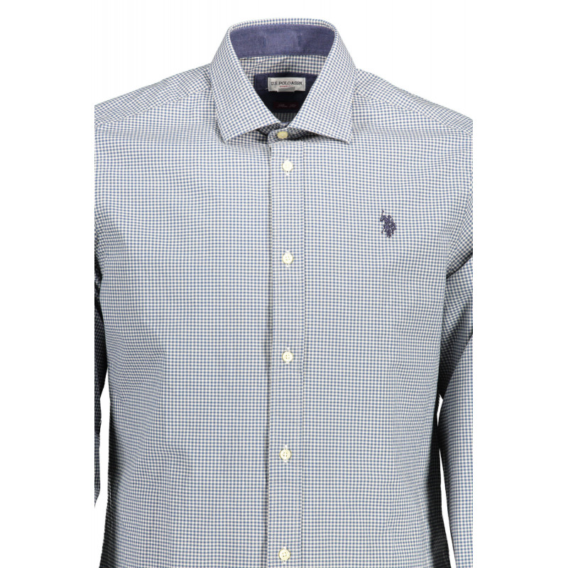 POLO US MANCHES LONGUES HOMME BLEU CLAIR