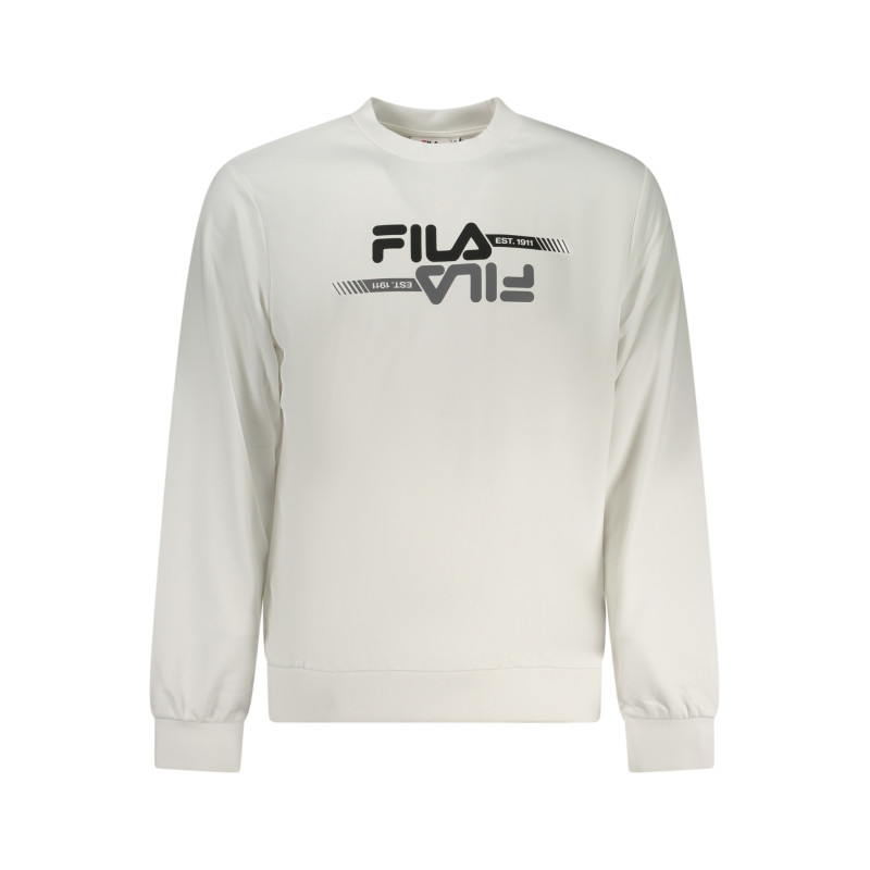 SWEAT-SHIRT BLANC À FERMETURE ÉCLAIR FILA POUR HOMME