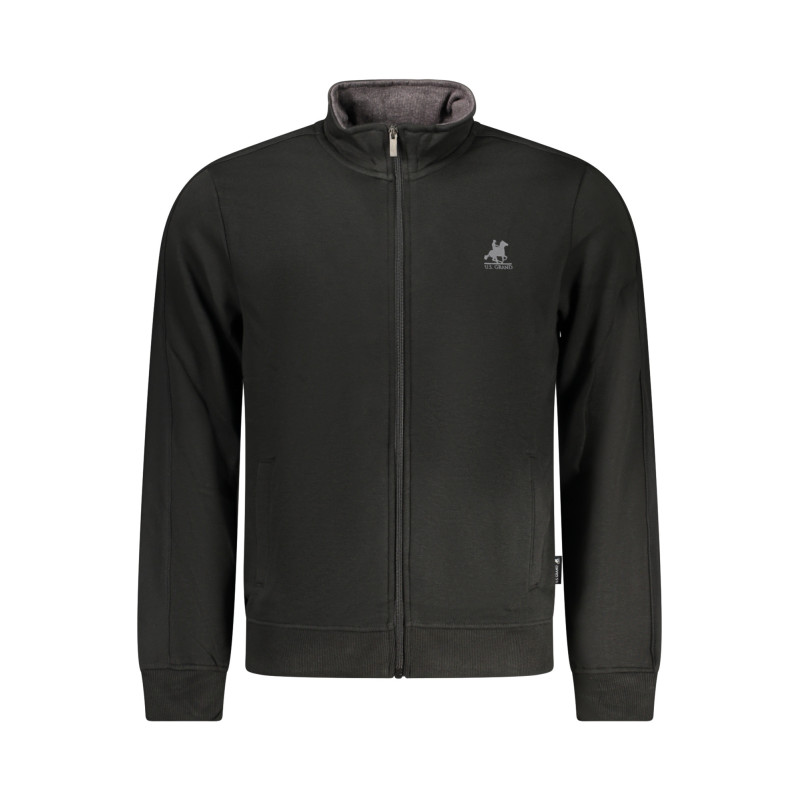 SUDADERA NEGRA CON CREMALLERA PARA HOMBRE US GRAND
