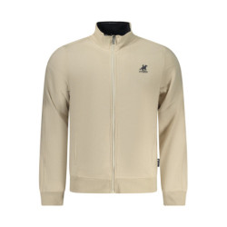US GRAND MEN'S BEIGE ZIP-UP SWEATSHIRT