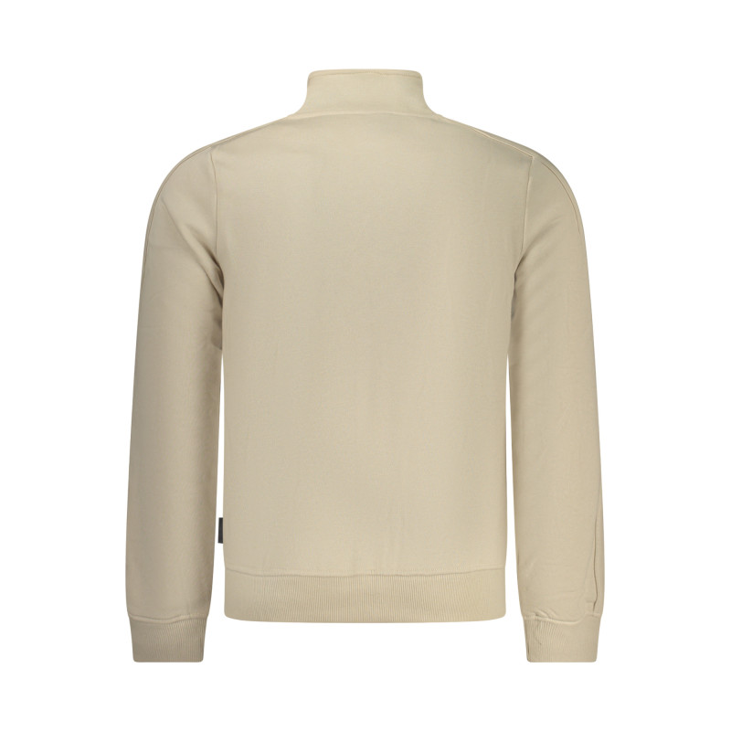 US GRAND MEN'S BEIGE ZIP-UP SWEATSHIRT