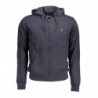 SWEAT-SHIRT POLO US AVEC ZIP BLEU HOMME