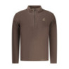 SWEAT-SHIRT FERMETURE ÉCLAIR MARRON POUR HOMME US GRAND