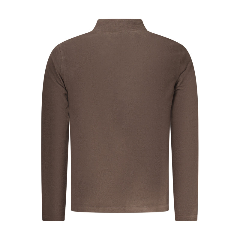 US GRAND MEN'S BROWN ZIP-UP SWEATSHIRT