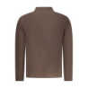 US GRAND MEN'S BROWN ZIP-UP SWEATSHIRT