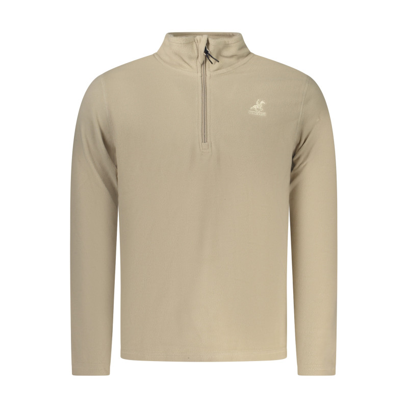 US GRAND MEN'S BEIGE ZIP-UP SWEATSHIRT