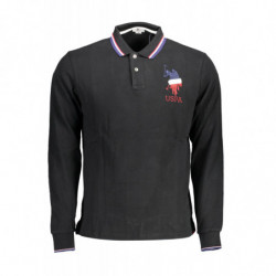 U.S. POLO POLO MANICHE LUNGHE UOMO NERO