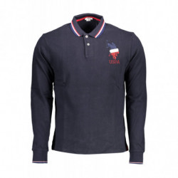 POLO MANCHES LONGUES HOMME US POLO BLEU
