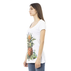 Just Cavalli Beachwear T-shirts Blanc Femme L44151GRBC_WHITEORANGE