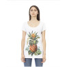 Just Cavalli Beachwear T-shirts Blanc Femme L44151GRBC_WHITEORANGE