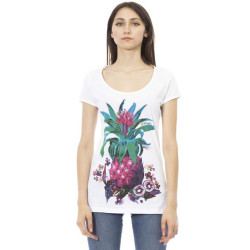Just Cavalli Beachwear T-shirts Blanc Femme L44151GRBC_WHITEMAGENTA