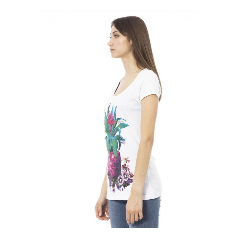 Just Cavalli Beachwear T-shirts Blanc Femme L44151GRBC_WHITEMAGENTA