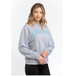 Trussardi Sweat-shirts Gris Femme 36F000321T002191_E682MelangeGreyPrintWaterGreen