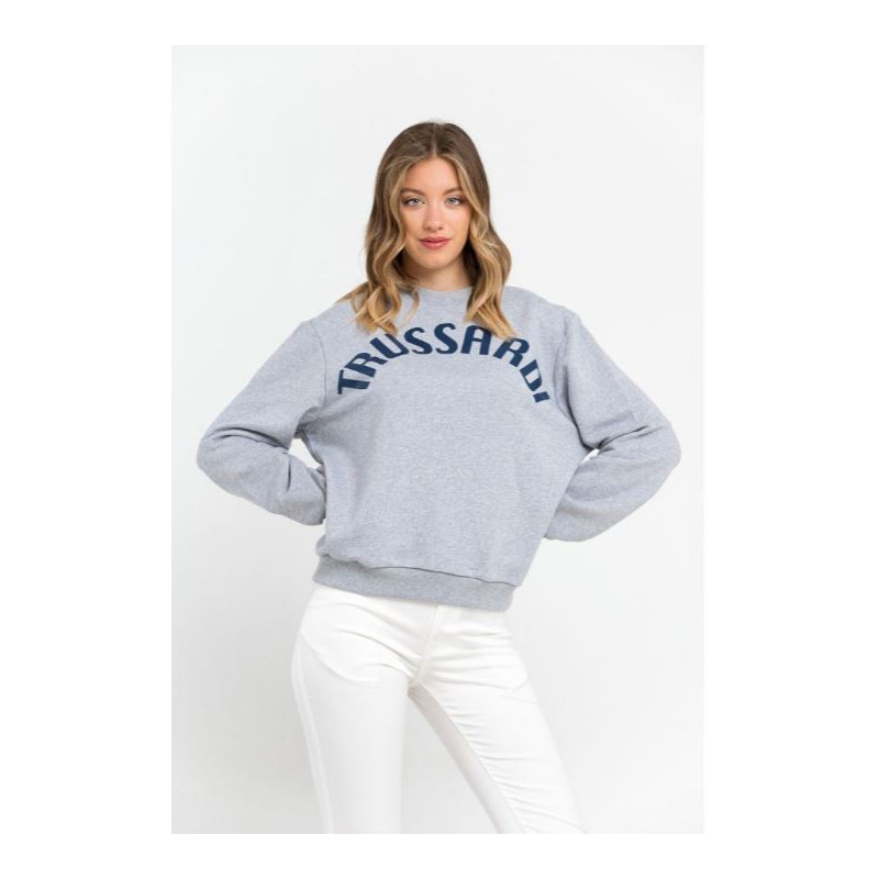 Trussardi Sweat-shirts Gris Femme 36F000321T002191_E682MelangeGreyPrintWaterGreen