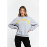 Trussardi Sweat-shirts Gris Femme 36F000321T002191_E682MelangeGreyPrintWaterGreen