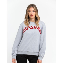 Trussardi Sweat-shirts Gris Femme 36F000321T002191_E682MelangeGreyPrintWaterGreen