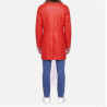 Moschino Trench en Cuir Orange avec Col en Fourrure A37045270-9041