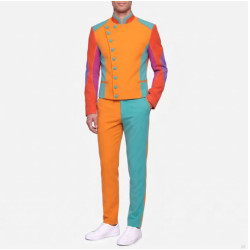 Moschino Colorblock Military Suit Orange A25075234-1888