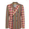Moschino Blazer Patchwork Bicolore Rayures Carreaux Multicolore A05057013-3888