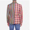 Moschino Blazer Patchwork Bicolore Rayures Carreaux Multicolore A05057013-3888