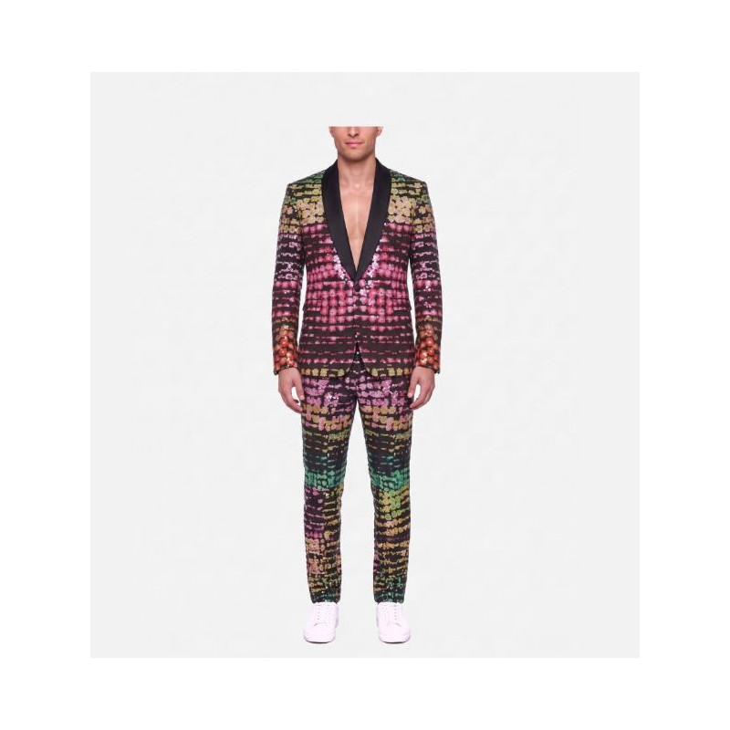 Moschino Rainbow Sequin Suit Multicolor A25065250-2555
