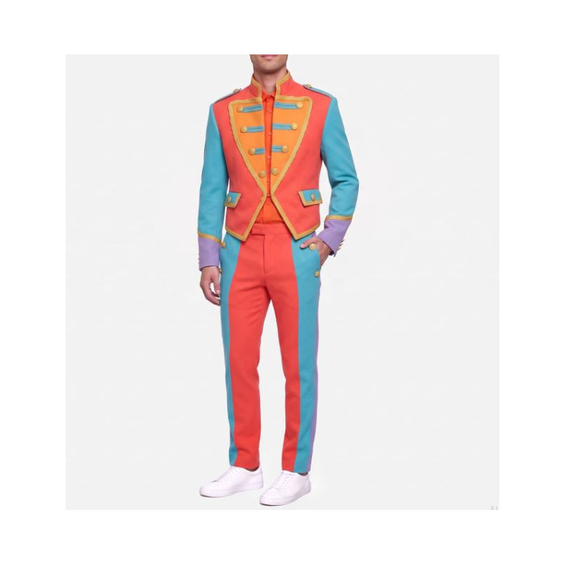 Moschino Colorblock Military Band Suit Multicolor A25045213-4888