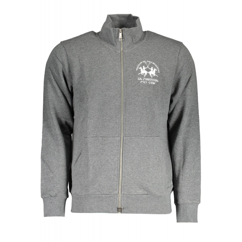 SUDADERA DE HOMBRE LA MARTINA GRIS CON CREMALLERA