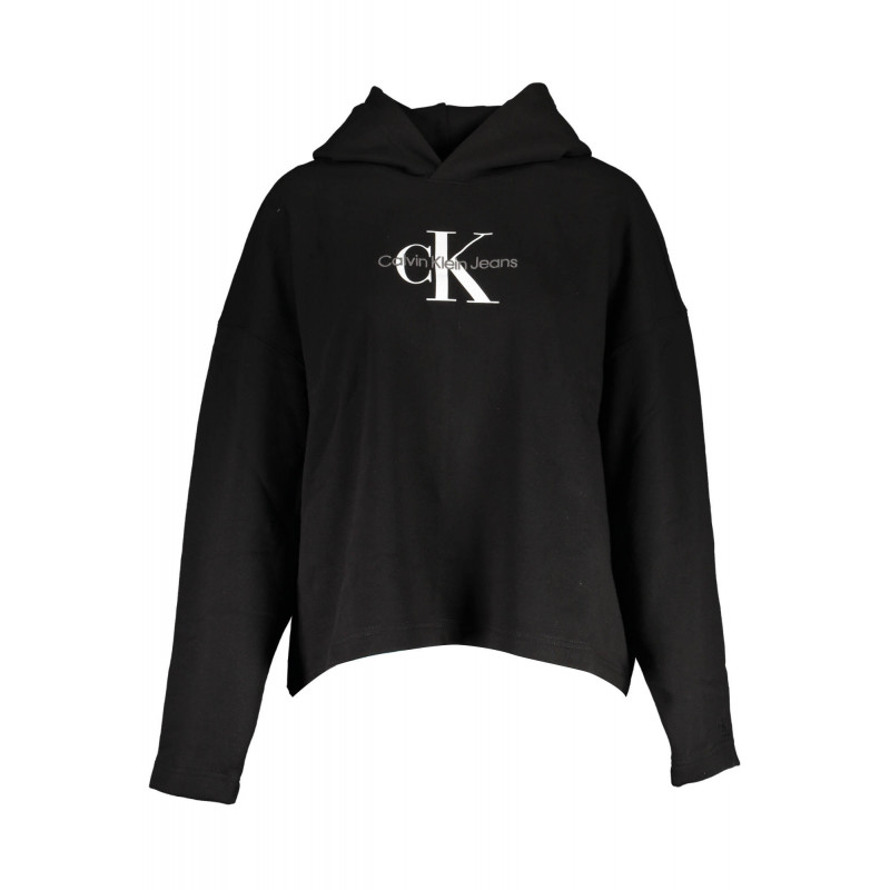 SUDADERA CALVIN KLEIN SIN CREMALLERA MUJER NEGRO