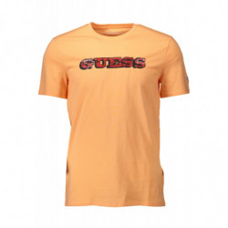 CAMISETA GUESS JEANS HOMBRE MANGA CORTA NARANJA