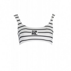 KARL LAGERFELD BEACHWEAR HAUT DE MAILLOT DE BAIN FEMME BLANC