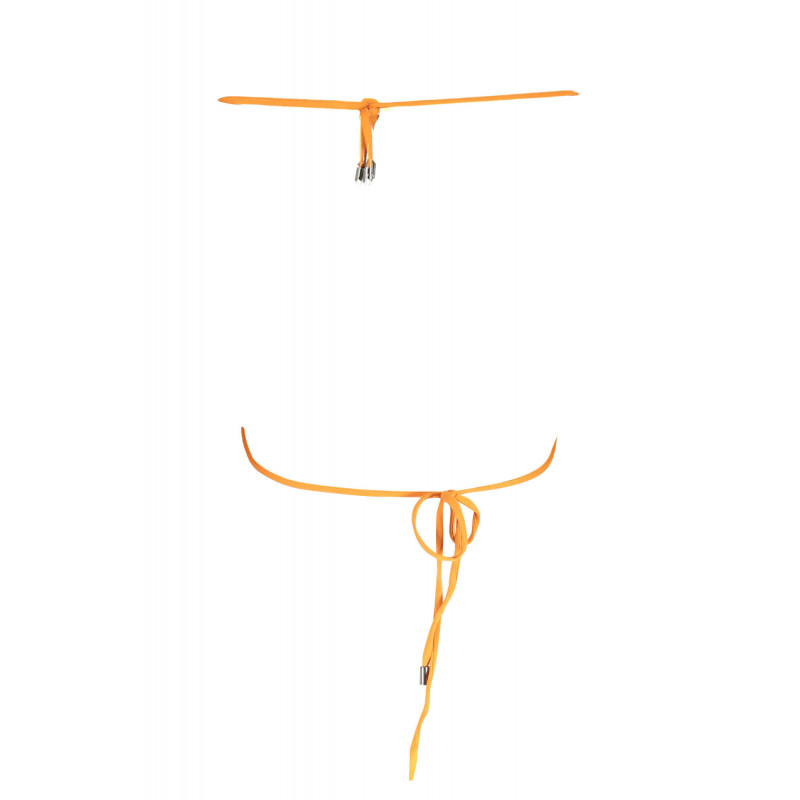 KARL LAGERFELD BEACHWEAR TOP WOMEN'S COSTUME ORANGE