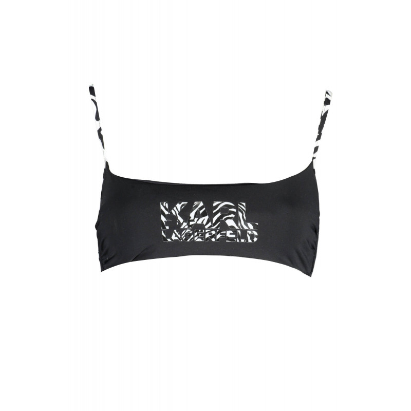 KARL LAGERFELD BEACHWEAR TOP WOMEN'S COSTUME BLACK